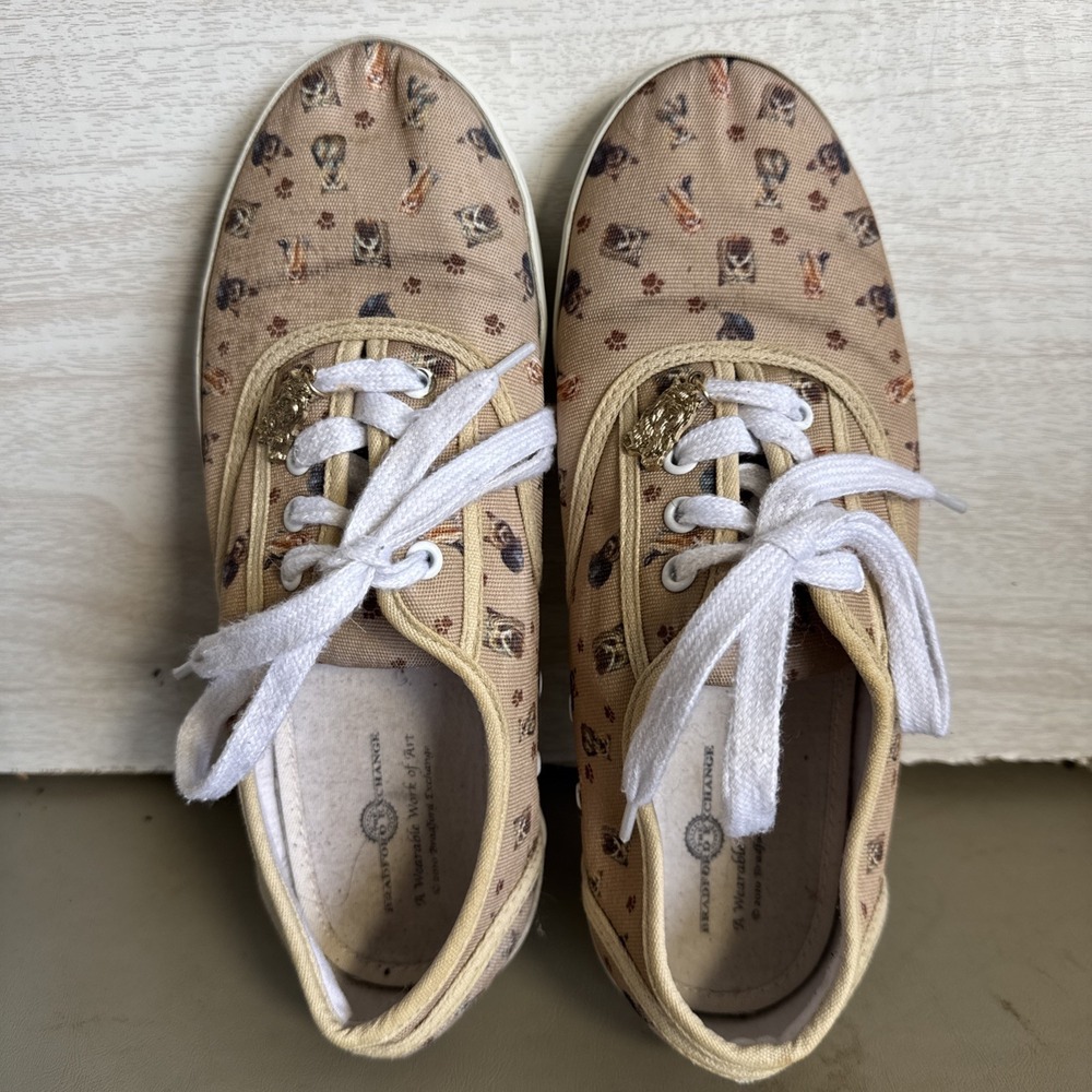 Bradford Exchange I love yorkies canvas sneakers Sz 7.5